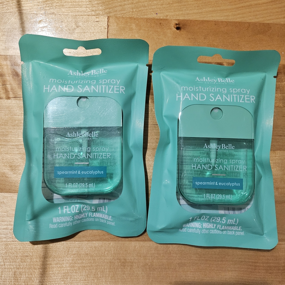 2pc Ashley Belle Moisturizing Spray Hand Sanitizer Spearmint & Eucaltyptus
